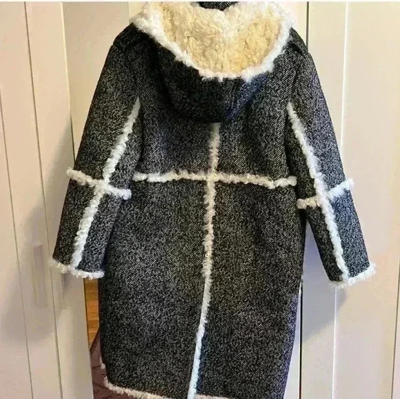 NWT Rare Zara SRPLS Shearling Coat XS